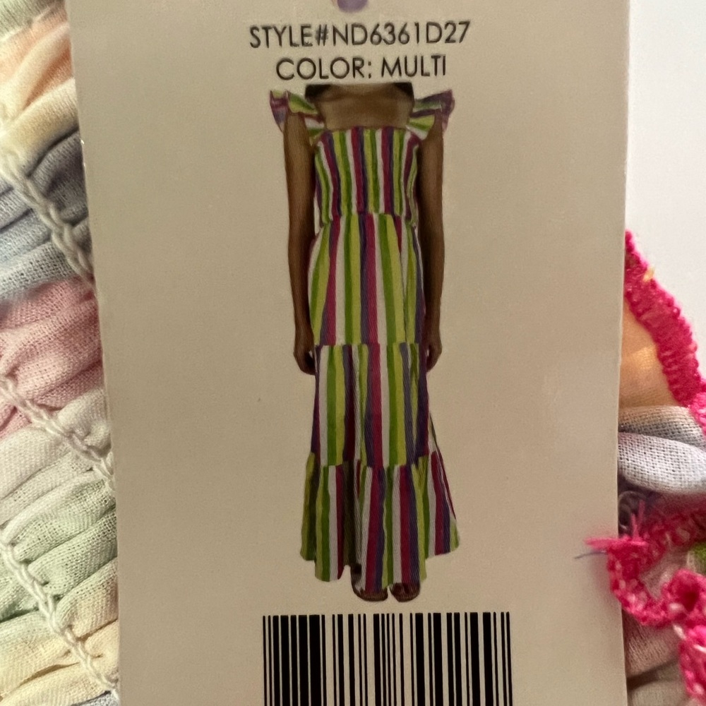 Zunie Girl Multicolor Maxi Dress SZ M